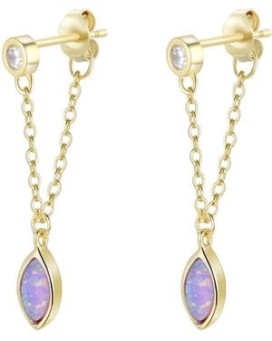 KAMARIA Full Swing Opal Earrings - Metallic