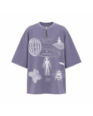 mysimplicated Symbols Oversized T-Shirt - Purple
