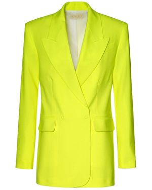 AGGI by HALEWSKI Blair Laser Yellow Oversized Blazer - Green