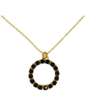 Vickisarge The Hoop Necklace - Black