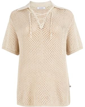 SALANIDA Neutrals Coco Polo Lace Shirt Cream - Natural