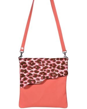 Owen Barry Cowhide Crossbody Bag Pansy Coral Stevie - Red