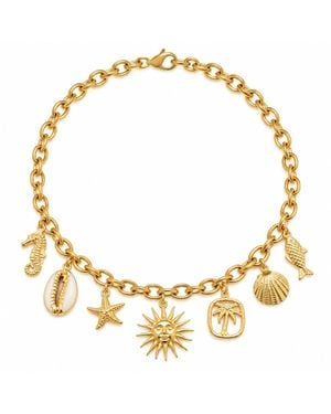 Lalinde Ocean Charm Necklace - Metallic