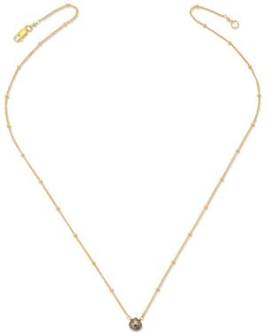 Heather Hawkins Jewelry Satellite Tiny Gemstone Necklace - Metallic
