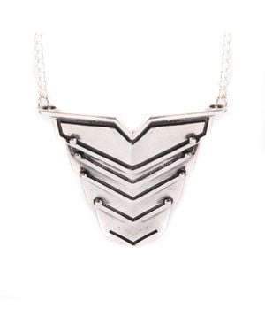 Lee Renee Romeo Necklace Silver - White