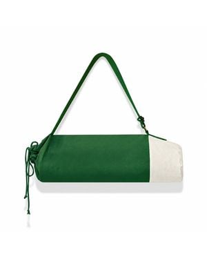 Kedgeree Design Cotton Yoga Bag With Adjustable Strap - Green