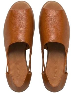 Womads Cognac Peep Toes - Brown