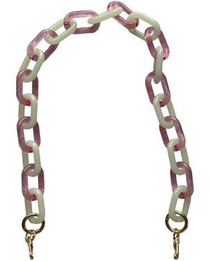CLOSET REHAB Chain Link Short Acrylic Purse Strap - White