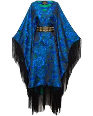 Byvinnik Jacquard Runway Fringe Kaftan - Blue