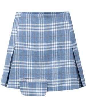 Pcfg Free Heaven Pleated Mini Skirt - Blue
