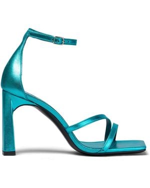 Il Fratellino Rebel Heart Heeled Ankle Strap Sandal - Blue