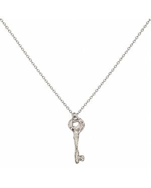 De Roms The Unfolding Molten Large Key Necklace - Metallic
