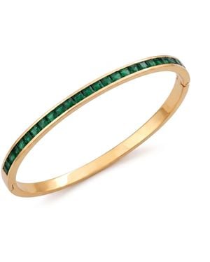 Sophelia Plated Emerald May Birthstone Tennis Bangle - Blue