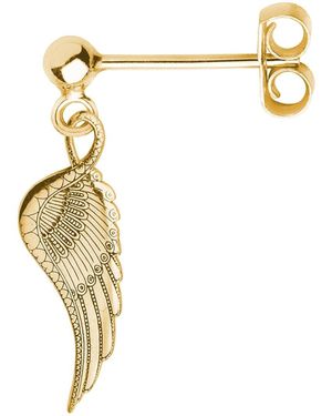 CarterGore Wing Single Short Drop Earring - Metallic