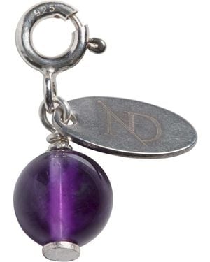 N'damus London Amethyst Gemstone & Charm - Metallic