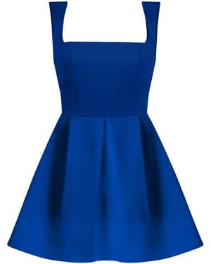 Tia Dorraine Sweet Love Flared Satin Mini Dress, Azure - Blue
