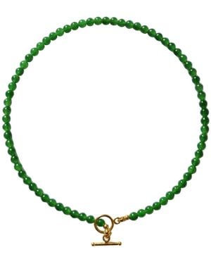 seree Forest Chalcedony Beaded Necklace - Black
