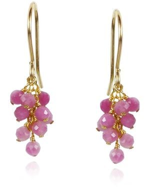 MOUNIR LONDON Tourmaline Cluster Earrings - Pink