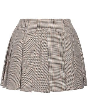 Miss Circle New York Oaklyn Plaid Pleated Mini Skort - Grey