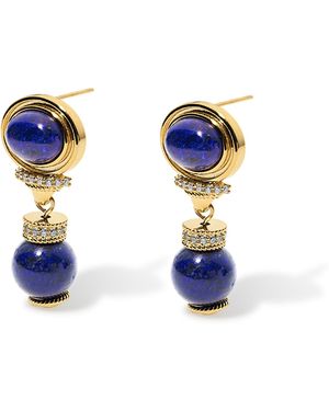 Olivia Le Clara Vintage Lapis Earrings - Blue