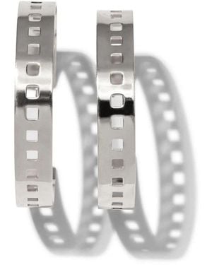 Jaredjamin Girls On Film Hoop Post Earrings - White