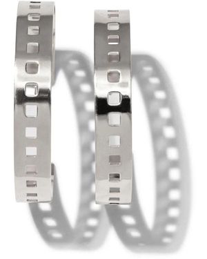 Jaredjamin Girls On Film Hoop Post Earrings - White