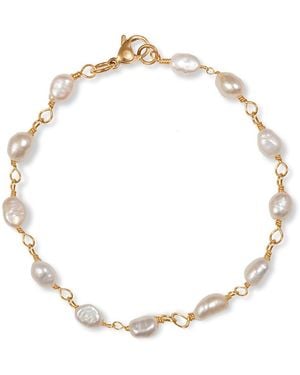 A Weathered Penny Willow Pearl Bracelet - Metallic