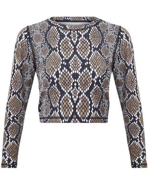 Lula-Ru Neutrals Long Sleeve Top - Grey