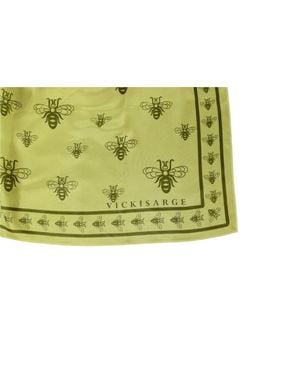 Vickisarge The Silk Bee Scarf - Green