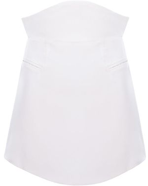 AVENUE No.29 Mini Skirt With Rounded Hemline - White