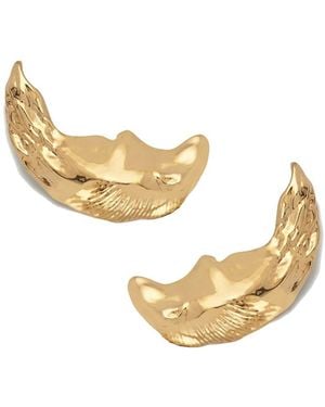 Potoska Quatro Maxi Face On Stud Earnings - Metallic