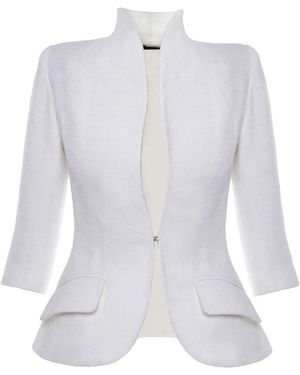 AVENUE No.29 Structured Boucle Blazer - Blue