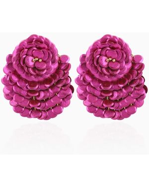 LOTT.gioielli Sequin Fan Shaped Flower L - Pink