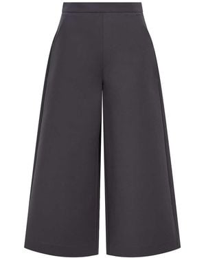 Femponiq Wide Leg Cropped Cotton Trouser - Blue
