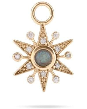 Zohreh Limited Edition Diamond & Labradorite Star Earring Charm 9K - Metallic