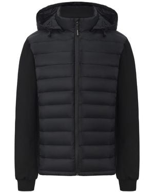 Guards London Bale Hybrid Quilt & Interlock Zip Jacket - Black