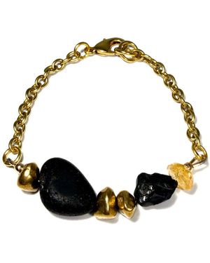 Rachel Nathan Remix Meridian Aqua Stone Bracelet - Black