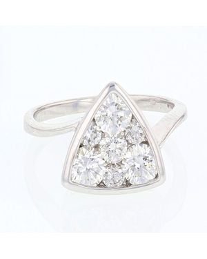 Artisan 18K Triangle Diamond Cluster Ring - White