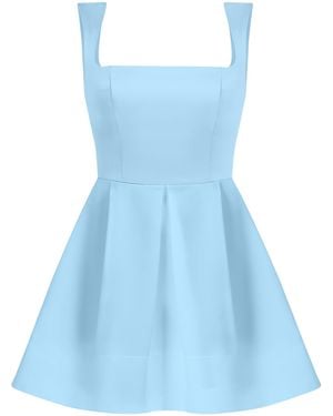 Tia Dorraine Sweet Love Flared Satin Mini Dress - Blue