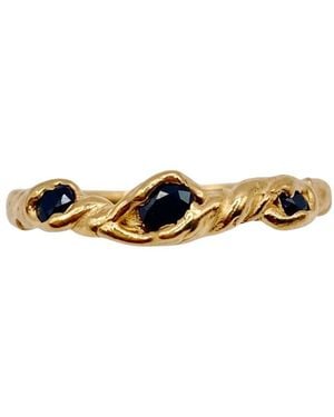 Mitsymay Jewellery One Of A Kind Gemstone Twisted Ring - Metallic