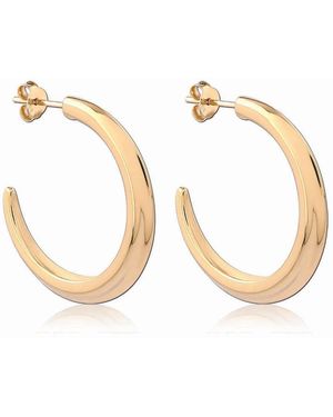 Astor & Orion Crescent Hoops Large - Metallic