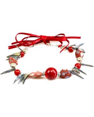 Bellus Domina Coral & Jasper Necklace - Red