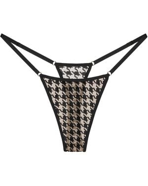 Perilla Lingerie Oxford Thong - Black