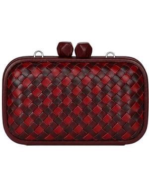 F3Rog by Rana Burgundy & Woven Crossbody Kukki Clutch - Red