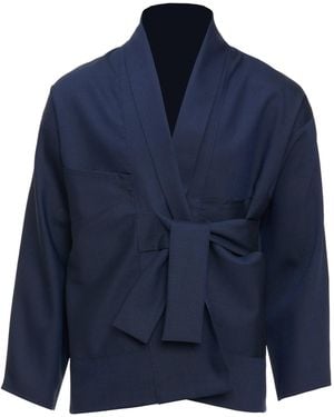 MOE Jeans Wool Vest Jacket - Blue