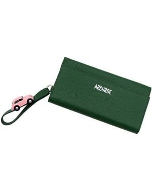 Absurde Parking Leather Bifold Wallet - Green