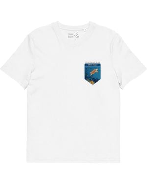 Anchor and Crew Think Ocean Turtle Love The Planet Organic Cotton T-Shirt - White