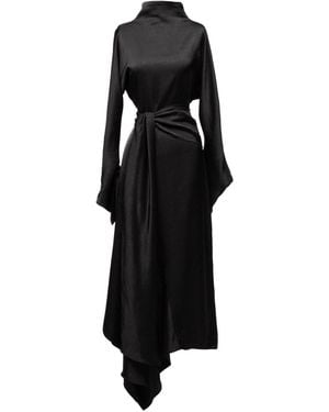 Tuva Collection The Nacre Draped Dress - Black