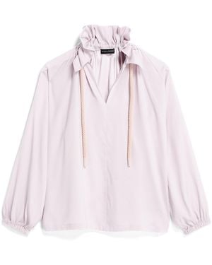 Manakaa Project Neutrals Collar Blouse Silk - Pink