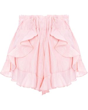 Underflirty Flirty Linen Shorts - Pink